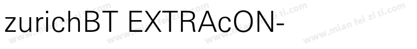 zurichBT EXTRAcON字体转换